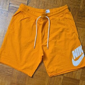 Nike Men's Bright Orange Athletic Shorts